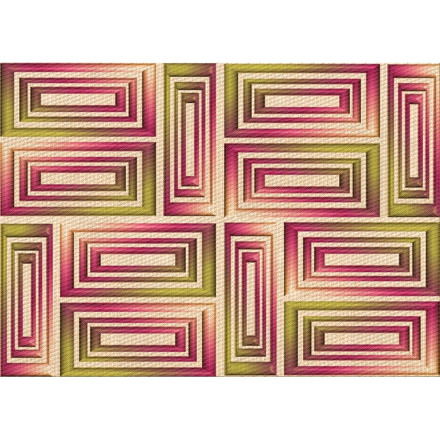 Ahgly Company Tapis d'Intérieur Lavables en Machine Rectangle Rouge Pamplemousse Transitionnel, 4' x 6'