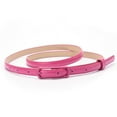 thumbnail image 2 of Dress Choice Women's Dress Fashion Skinny Leather Belts Adjustable Thin Waist Belt Multicolor Solid Color Buckle Waistband, 2 of 8