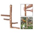 thumbnail image 3 of Bird Perch Stand, Parrot Stand Toy Branch Platform Paw Grinding Parakeets Cockatiels Birds Finches Cage Accessories - Brown, M 10x25cm, 3 of 8