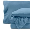 thumbnail image 1 of Bare Home Cozy Fleece Sheet Set - Extra Plush Polar Fleece - Deep Pocket - Full, Coronet Blue, 1 of 8