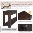 thumbnail image 4 of 65.75'' Console Table Sofa Table with 4 Storage Drawers,Wooden Farmhouse Entryway Table with Storage Shelf,Multifunction Long Vintage Console Table for Hallway, Entryway, Bedroom, Living Room, Espres, 4 of 9