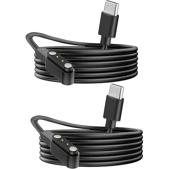 mjw001 Compatible with Armitron Matrix Smartwatch Charger, Magnetic Replacement Charging Compatible for Armitron Connect Matrix Smartwatch (Black Black, Type C)