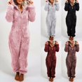 thumbnail image 2 of Pijama con capucha para el hogar, mono Mao Mao acolchado de terciopelo para mujer, estilo europeo y americano, para otoño e invierno, 2 of 5