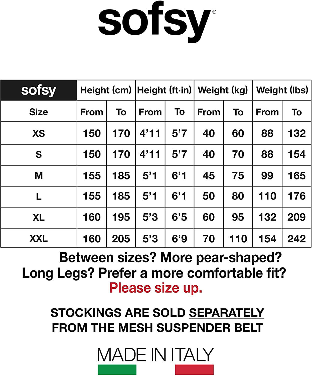 Made in Italy 15 Den Garter Belt Not Included sofsy Sheer Thigh High Stockings for Womens Garter Belt/Suspender Belt 