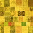 thumbnail image 1 of Ahgly Company Machine Washable Indoor Square Patchwork Yellow Transitional Area Rugs, 6' Square, 1 of 4
