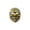 A001- Gold, variant on Scary Halloween Clown Mask Hard Plastic Embossed Gold Face Smooth Edges 9.45 X 7.87 Inch, Dress Up for Trick Or Treat and Haunted House Scare, Adult Unisex Mask Creepy Horror Look