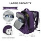 thumbnail image 3 of Mochila de viaje WONHOX Large para mujer impermeable morada, 3 of 7