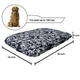 thumbnail image 2 of Navy Blue Pet Bed, Floral Arrangement Botanic Foliage Pattern Japanese Composition Eastern, Chew Resistant Pad for Dogs and Cats Cushion with Removable Cover, 24" x 39", Dark Blue White, by Ambesonne, 2 of 4