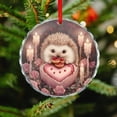 thumbnail image 4 of Cute Little Hedgehog with Rose Crystal Glass Christmas Ornament Hanging Ornaments for Holiday Decoration Valentine’s Day Gifts Round Glass Hanging Ornament, 4 of 8