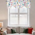thumbnail image 2 of Colorful Polka Dot Tie Up Valance Curtains for Windows, Kitchen Curtains Window Treatments, Rainbow Color Polka Dots Abstract Short Window Shades Valances for Bedroom Bathroom Cafe 42"x18", 2 of 8