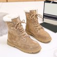 thumbnail image 4 of NECHOLOGY Botas Mujer Adulto Femenino Zapatos Botines de mujer Zapatos de mujer Botas cálidas de suela gruesa Botas de longitud media cálidas de terciopelo informales y de moda (Brown, 7.5), 4 of 7
