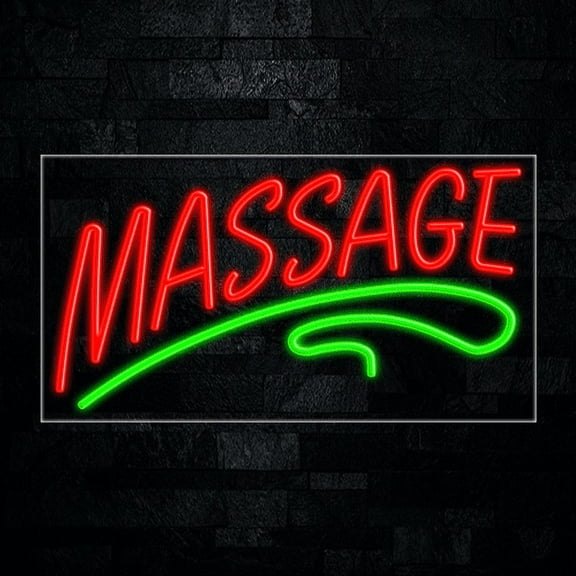 Massage-LED Neon Sign 33"L x 18"H #30352
