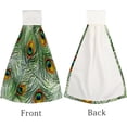 thumbnail image 4 of Hanging Towels 1 Pcs, Dish Towels Beautiful Peacock Feathers Absorbent Hand Towels with Hanging Loop Washcloth for Bathroom Kitchen, 4 of 6