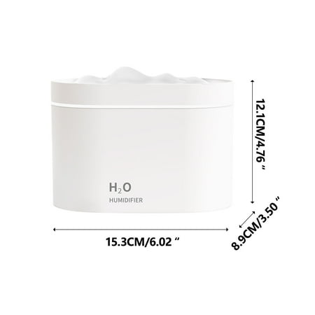 

Desktop Humidifier 800ML Humidifier Double Nozzle Humidifiers Diffuser USB Aroma Diffuser with Coloful Light Desktop Humidifier Humidifiers birthday gifts for women