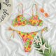 thumbnail image 2 of Conjunto de bikini para mujer Tie Dye Lace Up Back Traje de baño de dos piezas Feliz Sencillez, 2 of 5