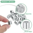 thumbnail image 2 of Uxcell 50-Pack Aluminum Crimping Loop Sleeves, 6mm 1/4 Round Barrel Wire Rope Sleeves, 2 of 2