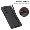 thumbnail image 2 of ELEHOLD for Samsung Z Fold 6 Case, Rugged Slim S Pen & Pen Holder Invisible Kickstand Hinge Protection Anti-Scratch Shockproof Protective Case with Screen Protector for Samsung Z Fold 6,Black, 2 of 7
