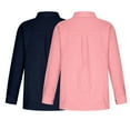 thumbnail image 4 of Hicidod Womens Cotton Linen Button Down Shirt 2 Pack Spring Casual Long Sleeve Solid Shirts Loose Work Tops with Pockets, 4 of 6