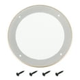 thumbnail image 1 of 5" Speaker Grill, Gold ABS Frame with White Mesh Cover and Screw, 1 of 7