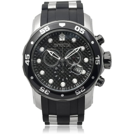 Invicta Men's Stainless Steel Silicone Pro Diver 17879 Chronograph Strap Dress Watch