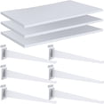 thumbnail image 1 of Estantería Slatwall Tcevily, 3 unidades, color blanco, 60 x 30 cm, madera, con soportes, 1 of 7
