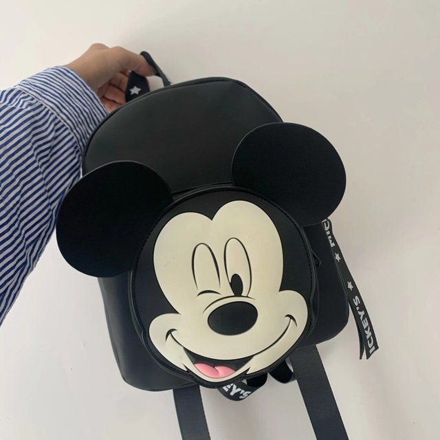 Bolso de moda para niños de Disney, mochila para niños de Mickey Mouse, mochila con patrón de Mickey y Minnie para primavera y otoño, regalos para niños Gao Jinjia LED