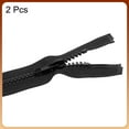 thumbnail image 3 of Uxcell 2Pcs Sewing Jacket Zippers 22 inch Resin Coats Replacement Coil Zipper for DIY Craft Bag Garment Home Textile Clothes,  Black, 3 of 7