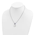 thumbnail image 3 of Finest Gold Sterling Silver Rhodium-Plated 3.68 mm Amethyst Mop with 2 in. Extension 16 in. Necklace, 3 of 4