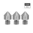 thumbnail image 3 of Labymos 3D Printer Parts 3pcs TC4 Titanium Alloy Nozzles 0.2/0.3/0.4/0.5mm Optional M6 Thread MK8, 3 of 8
