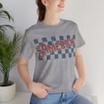 thumbnail image 6 of 4th of July American Shirt Cute Checkered Retro Patriotic Graphic Tee, 6 of 8