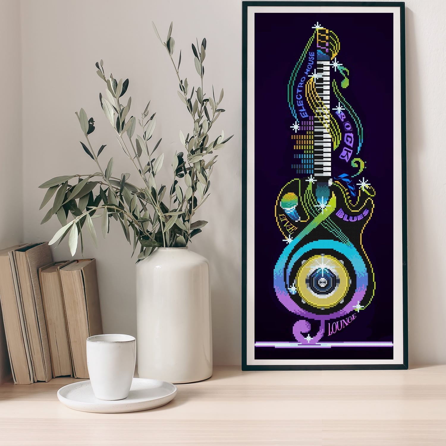 Diamond Dotz Guitar Icon Diamond Painting Kits for Adults - Diamond Art Kits a Relaxing Creative Craft Kit with Dotz Gems 12x30