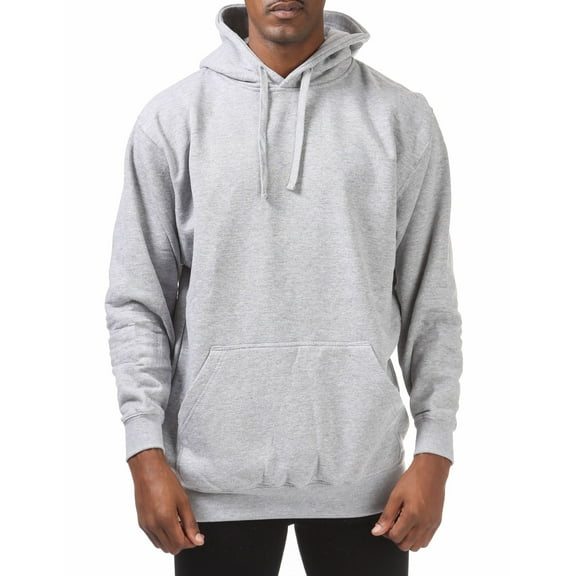 Pro Club Men's Comfort Pullover Hoodie with Front Pocket - Heather Gray - Large
