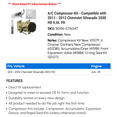 thumbnail image 2 of A/C Compressor Kit - Compatible with 2011 - 2012 Chevy Silverado 2500 HD 6.6L V8, 2 of 2