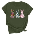 thumbnail image 5 of VBTAPA 2025 Summer Tops for Women Happy Easter T Shirt Cute Bunny Eggs Graphic Tees Casual Holiday Short Sleeve Tees Top Sales of the Day Army Green L, 5 of 6