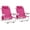 Pink, variant on Beach Chair 2 Pack Folding Backpack Chairs for Adults 330lbs Capacity, Low Layout Lay Flat Beach Lounge Chair with 5 Positions, Heavy Duty Aluminum Camping Chair w/ Headrest Towel Bar Storage Pocket