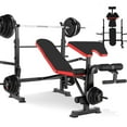 thumbnail image 1 of Hicient 660lbs Olympic Weight Bench Set with Squat Rack, Bench Press Set with Preacher Curl & Leg Developer, Multifunctional 5 in 1 Adjustable Foldable Wourkout Bench Set, Exercise Equipment for Home, 1 of 4