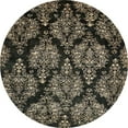 thumbnail image 1 of Ahgly Company Indoor Round Abstract Brown Abstract Area Rugs, 4' Round, 1 of 6