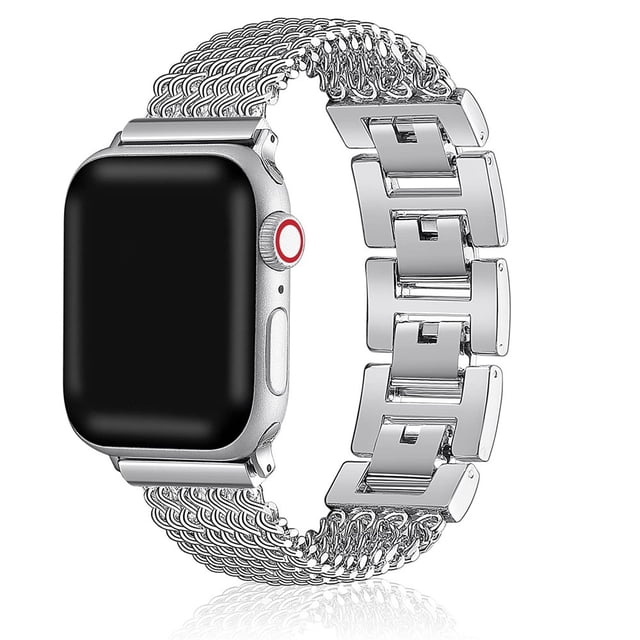 Compatible with Apple Watch Band 41mm 45mm 38mm 40mm 42mm 44mm ,Metal Jewelry Wristband Strap Replacement for iWatch Series 5 4 3 2 1 7 6