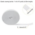 thumbnail image 2 of Uxcell 5 Yards Sewing Elastic Bands 1" Width Flat Knit Stretch Elastic Cord for DIY Crafts, White, 2 of 6