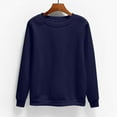 thumbnail image 2 of Clearance! Yajing Crewneck Sweatshirts Women Sweatshirt for Women Pullover Plain Versatile Sweatshirt Without Hood Large Sizes Basic Casual Crew Neck Jumper M Blue, 2 of 5
