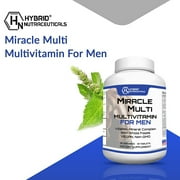 MiracleMulti One A Day Mens Multivitamin - Performance Blend Vitamin A C D3 E B12 with Probiotics, Superfood Enzyme, Immune Support, Heart Health, Energy & Stamina - 60 Servings