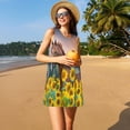 thumbnail image 3 of Disketp Horse Sunflowers para Vestido sin Mangas para Mujeres, Vestidos de Verano para Mujeres, Casual y Holgado para la Playa, 3 of 7