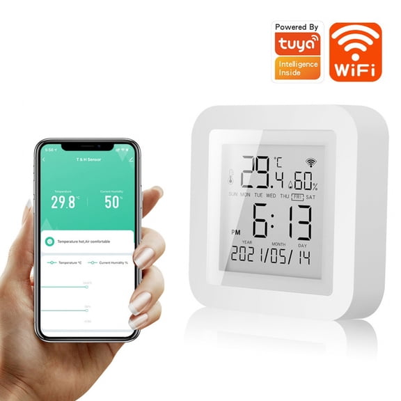 Tuya WiFi Smart Thermometer Hygrometer Temperature Humidity Sensor Indoor Digital Temperature Humidity Meter