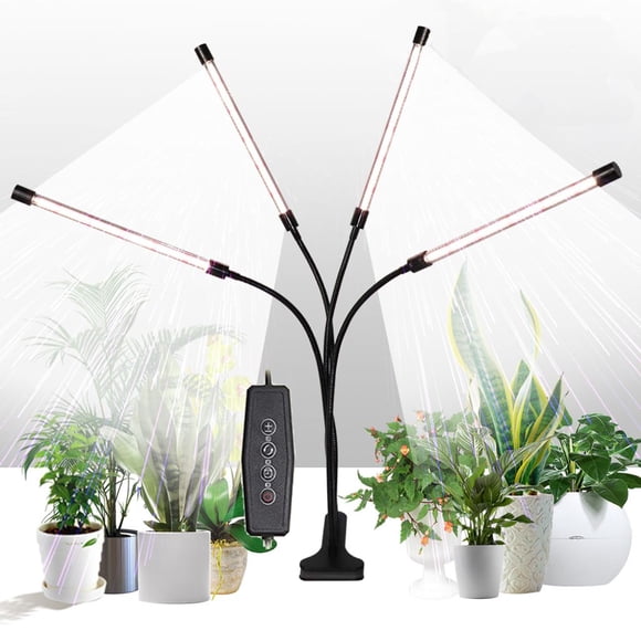 Plant lamp 80W LED plant light 4 heads growth lamp indoor plants grow lamp with timer