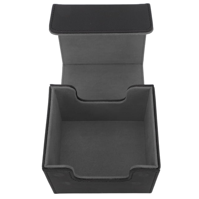 Soft PU Leather Card Deck Box, Large Capacity Magnetic Closure, Elegant Design for 130+ Cards and Above, Felt Lining, Delicate Texture, Neat Stitch Alignment, Multipurpose