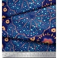 thumbnail image 3 of Soimoi Georgette Viscose Fabric Mosaic Flower Print Fabric by the Yard 42 Inch Wide, 3 of 3