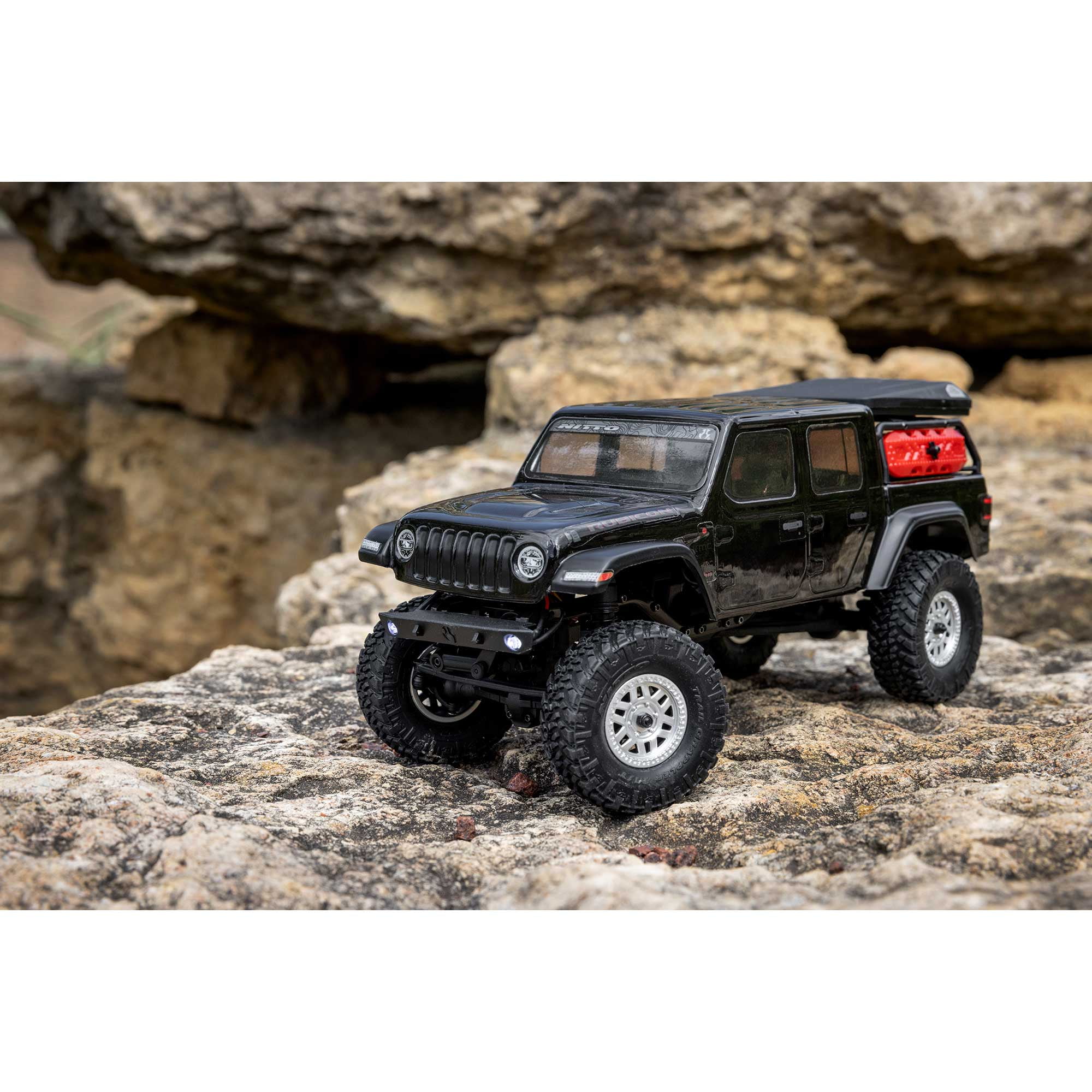 Axial RC Truck SCX24 Jeep Gladiator 4 Wheel Drive Rock Crawler RTR Nothing needed to Complete Ready-To-Run Black AXI00005V2T5 Remote Control Car RC Car RC Crawler