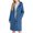Blue, variant on Women's Hooded Windbreaker Single-Breasted Notch Lapel Pea Coat Autumn and Winter Jacket Outerwear