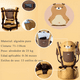 thumbnail image 3 of Cangurera Porta Bebes Cargador Ergonomico Posiciones 0-3años Belug, Amarillo, 3 of 5