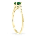 thumbnail image 2 of SZUL Women's Round Shaped Emerald and Diamond Sparkle Ring in 10K Yellow Gold, 2 of 5